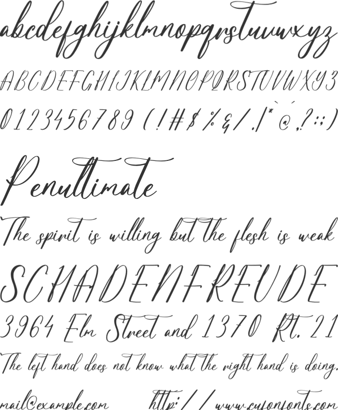 Marstezio font preview