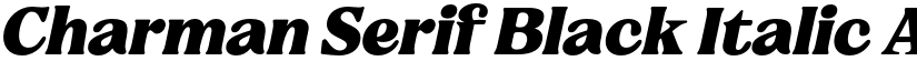 Charman Serif Black Italic font