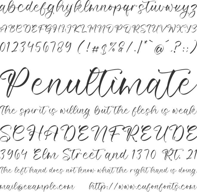 Morietta Garden font preview