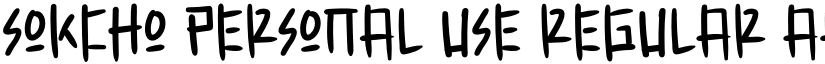 Sokcho Personal Use Regular font