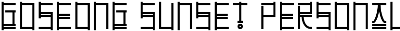 Goseong Sunset Personal Use Regular font