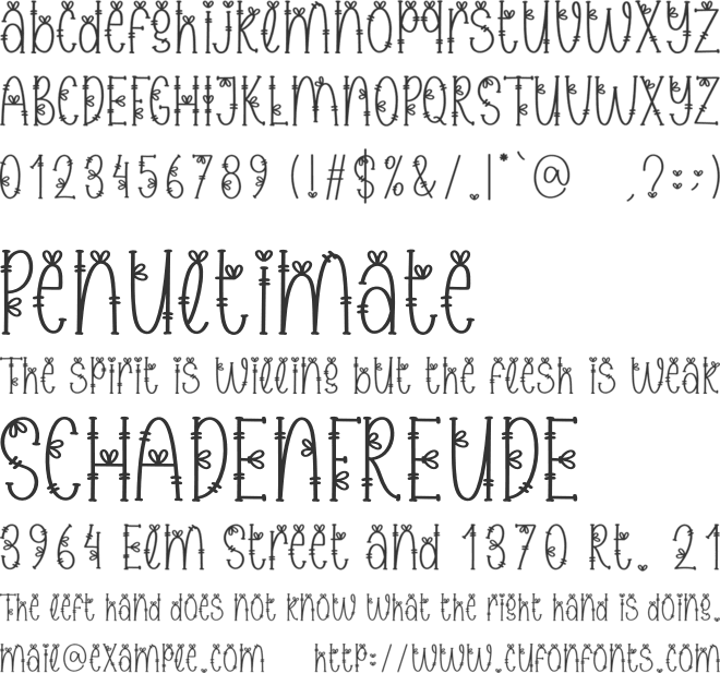 Flower Symbol font preview