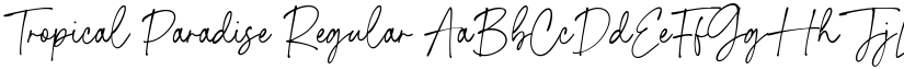 Tropical Paradise Regular font