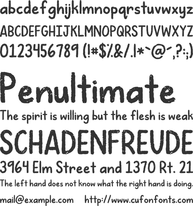 KG Lose Control font preview