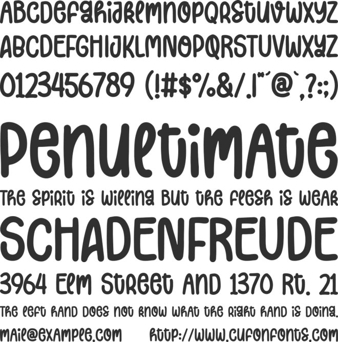 Maple Love font preview