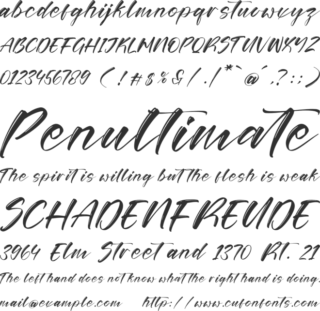 Ruthlles Monolith font preview