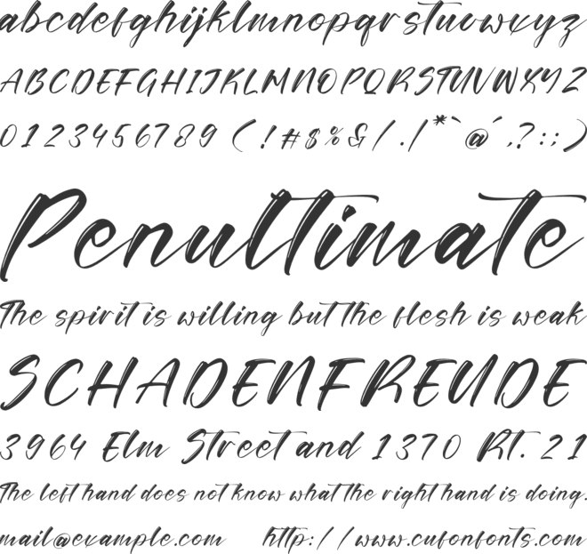 Ruthlles Monolith font preview