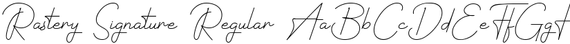 Rastery Signature font download