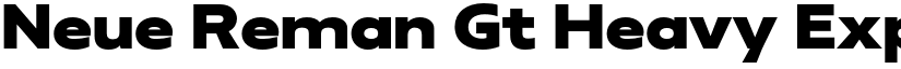Neue Reman Gt Heavy Expanded font
