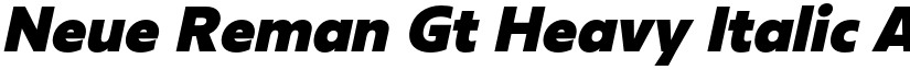 Neue Reman Gt Heavy Italic font