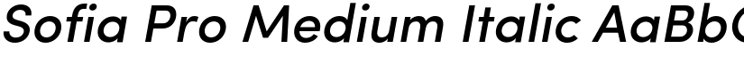 Sofia Pro Medium Italic font