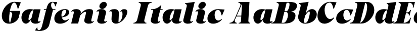 Gafeniv Italic font