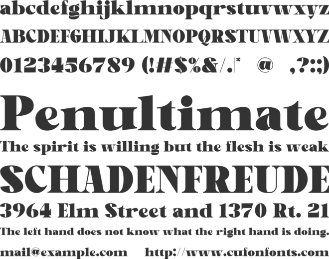 Gafeniv font preview