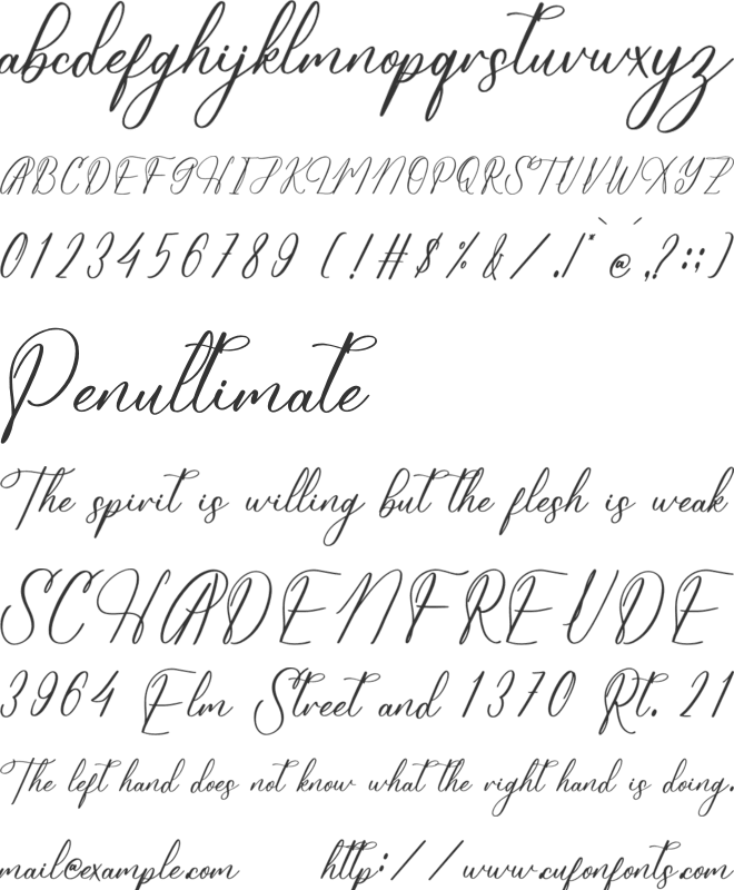 Hearthorin font preview