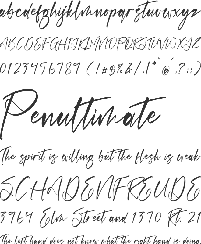 Starlighers font preview