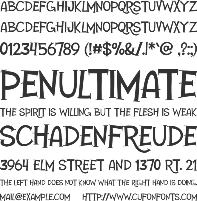 Browncat font preview