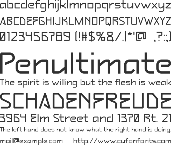 FOOTURE font preview