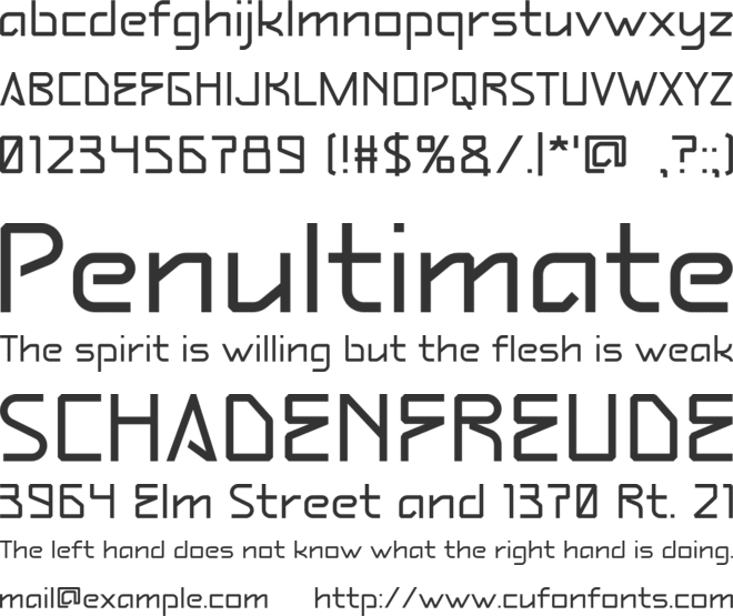 FOOTURE font preview