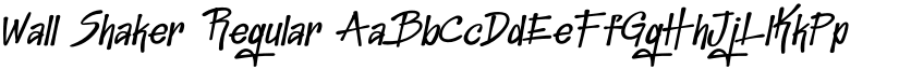 Wall Shaker Regular font