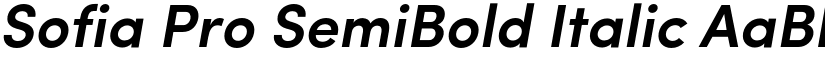 Sofia Pro SemiBold Italic font