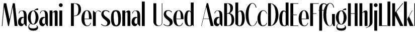Magani Personal Used font