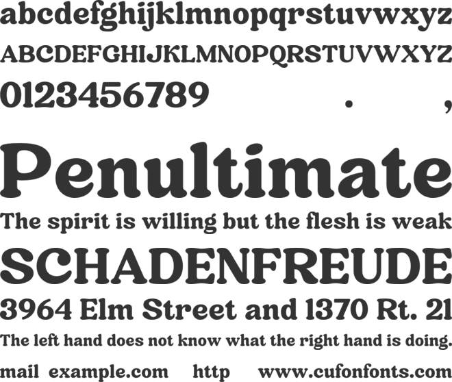 Miragle font preview