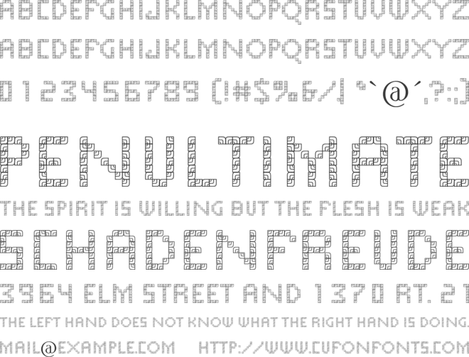 Dofded R font preview