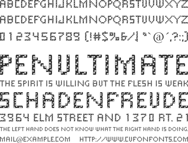 Dofded X font preview