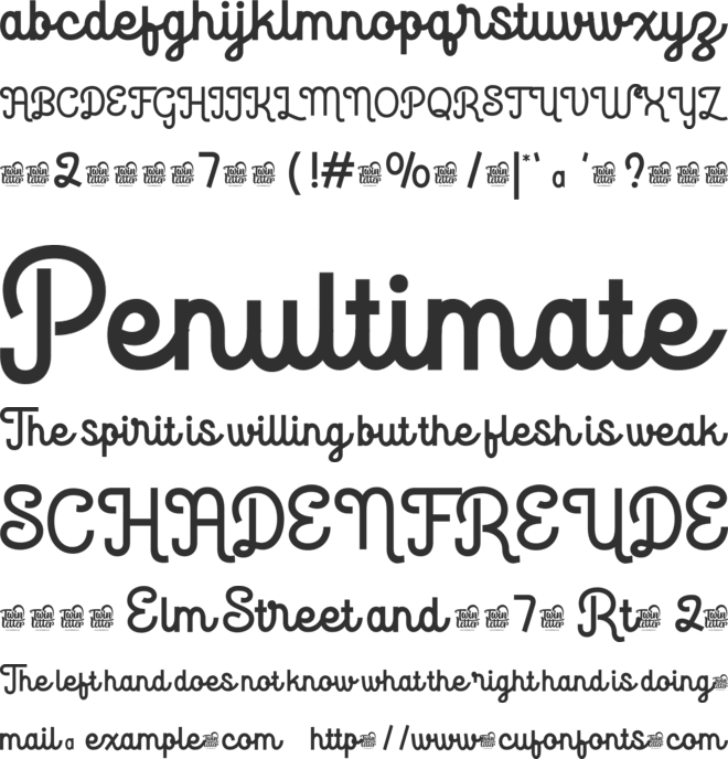 Marically Trial font preview