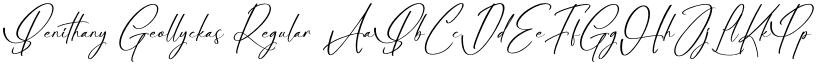 Benithany Geollyckas Regular font
