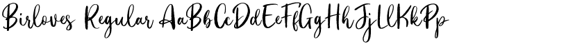 Birloves Regular font