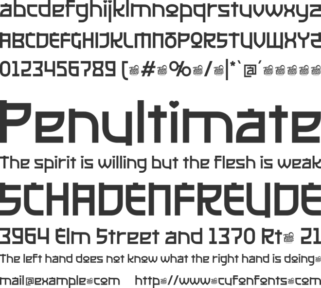 KINSERIM Trial font preview