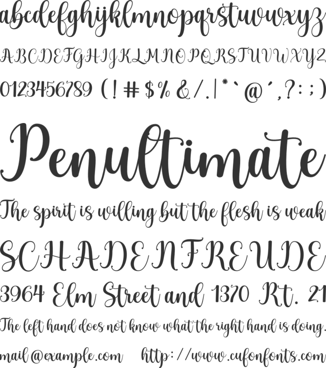 Blustina font preview