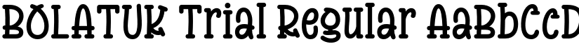 BOLATUK Trial Regular font