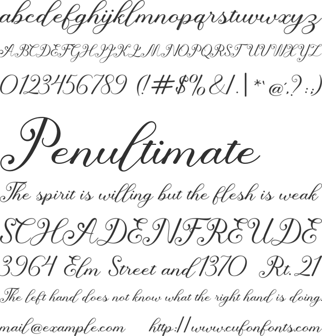 Regikal Script font preview