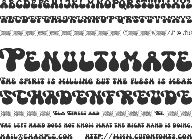 Teenage Crookite font preview