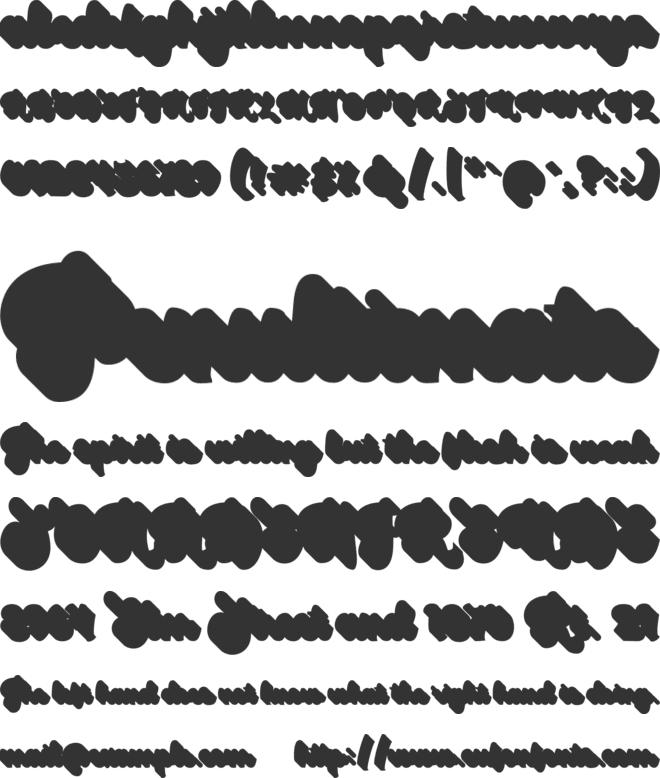 Antonia Retro Extrude font preview