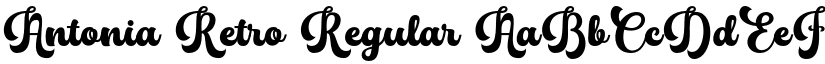 Antonia Retro Regular font