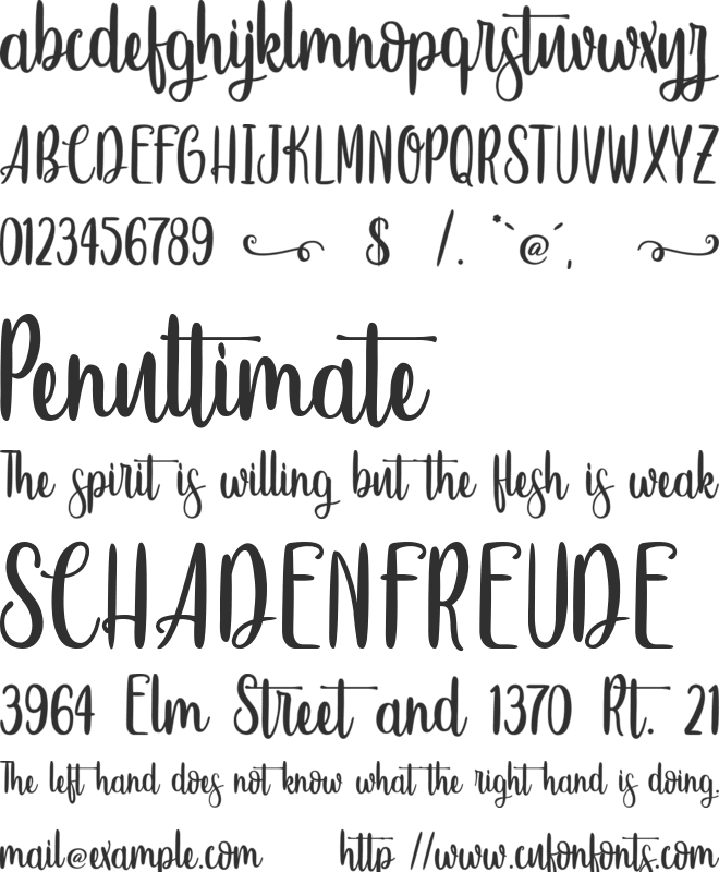 Sweet Hipster font preview