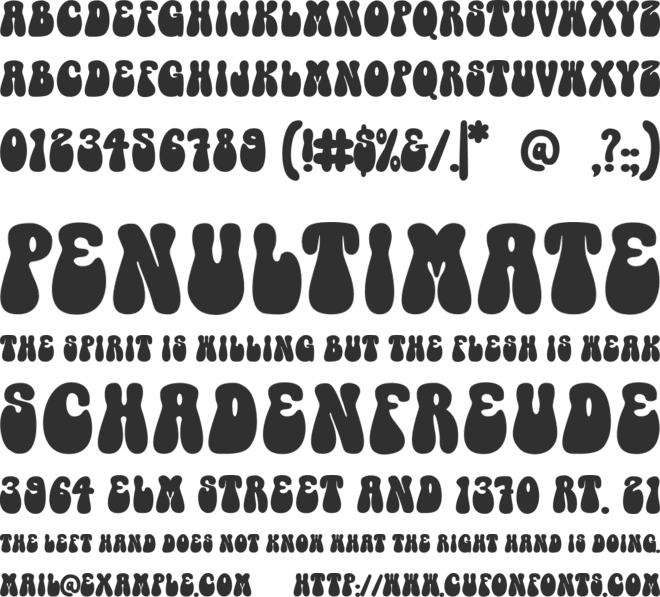 Lovely Groovy font preview