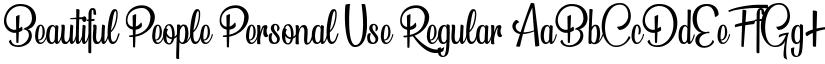 Beautiful People Personal Use Regular font
