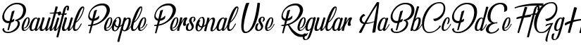Beautiful People Personal Use Regular font
