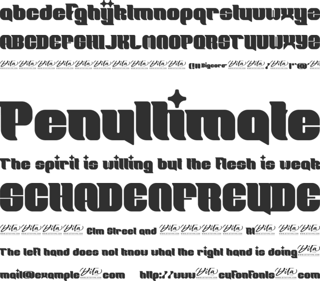Big Core Personal Use font preview