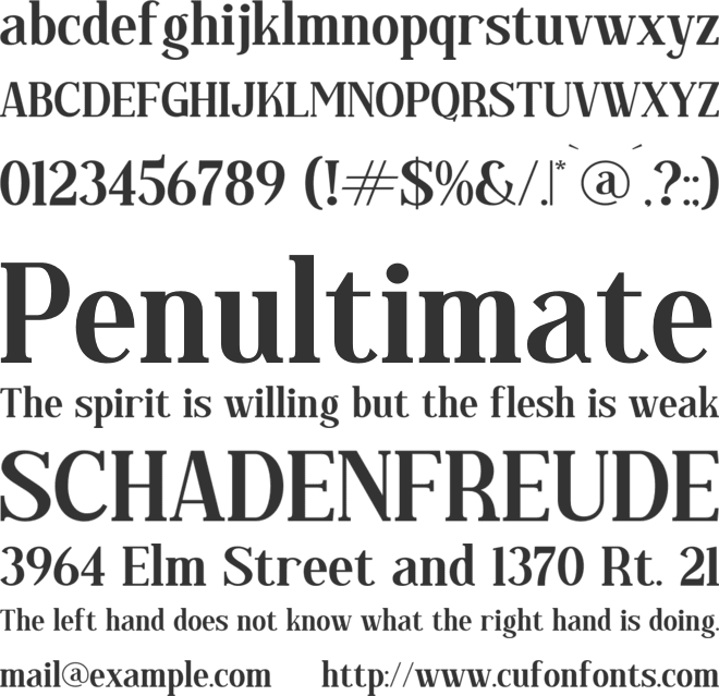 Regflina font preview