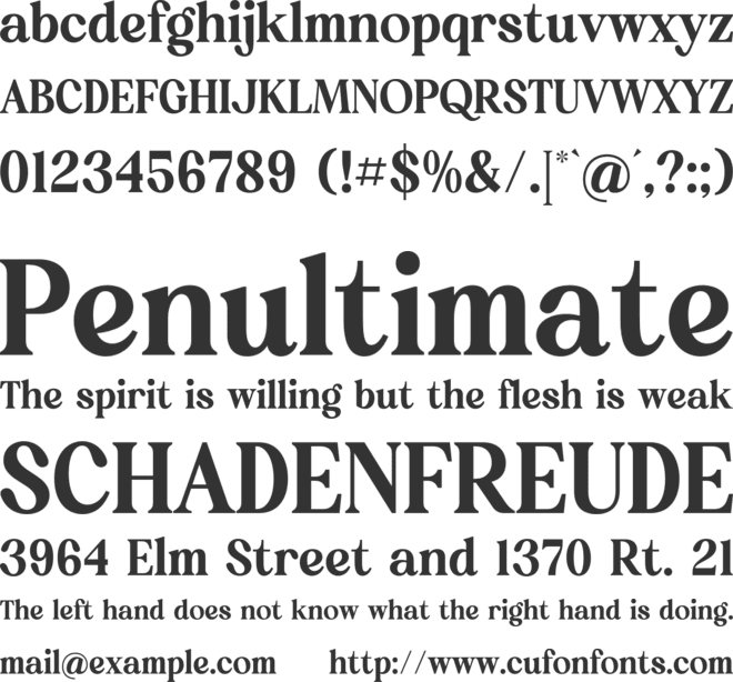 Qeldorat font preview