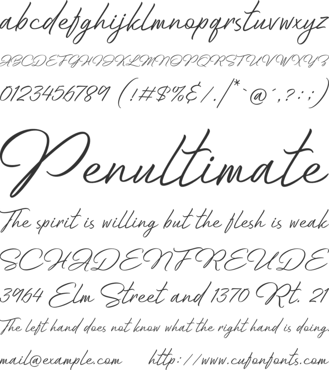 Kindentosca font preview