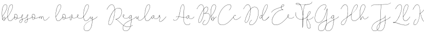 blossom lovely Regular font