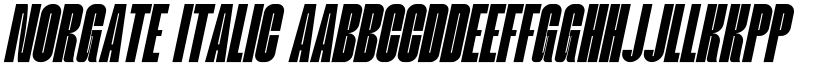 Norgate Italic font