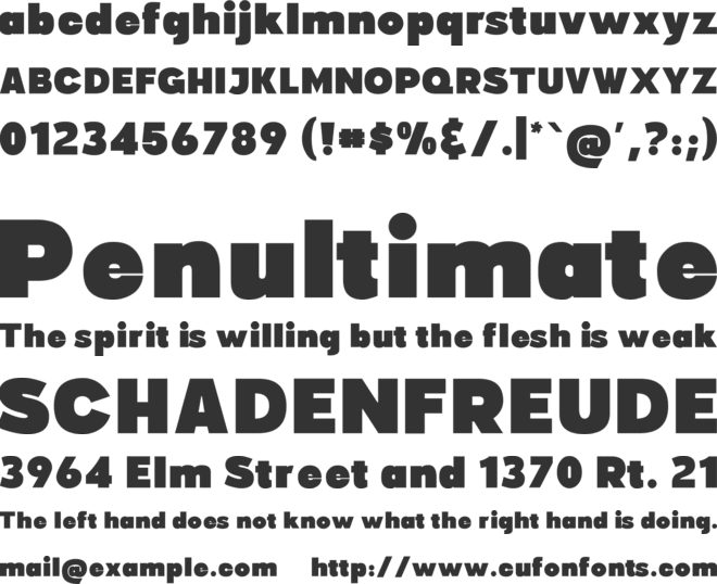 Bollity font preview