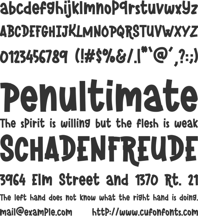 Warm Winter font preview